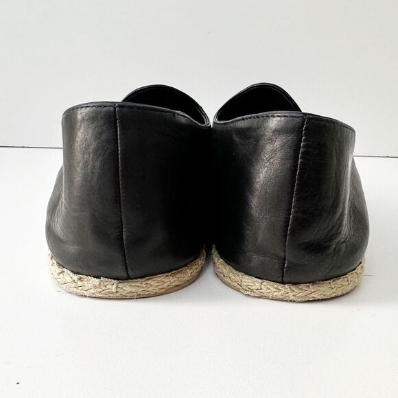 Vince Malia 2 Leather Slip On Loafer Espadrille Black Size 10 - Picture 5 of 8